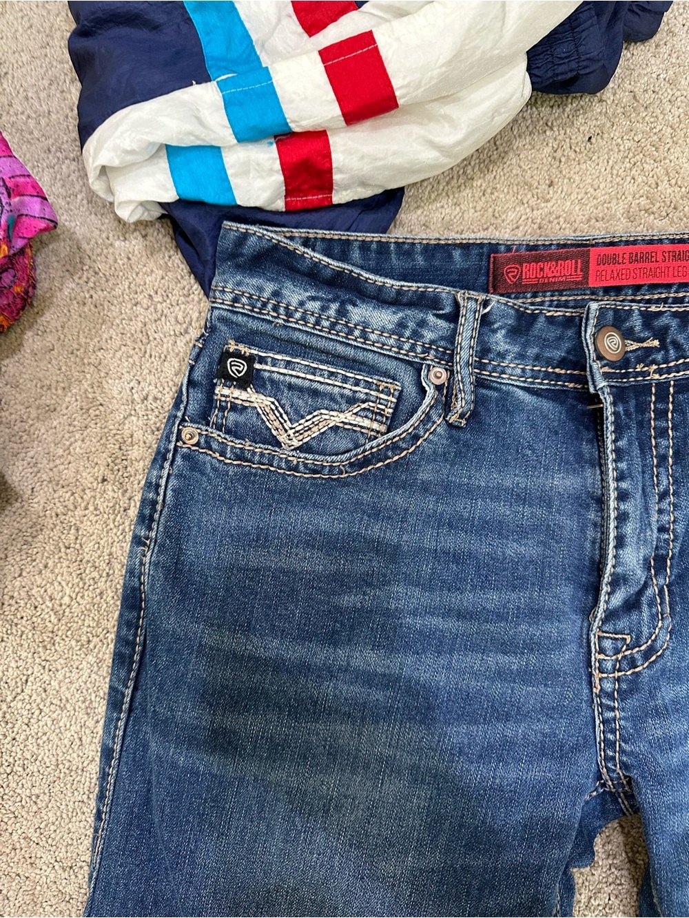 Rock & Roll Men’s Straight Leg Jeans — Blue